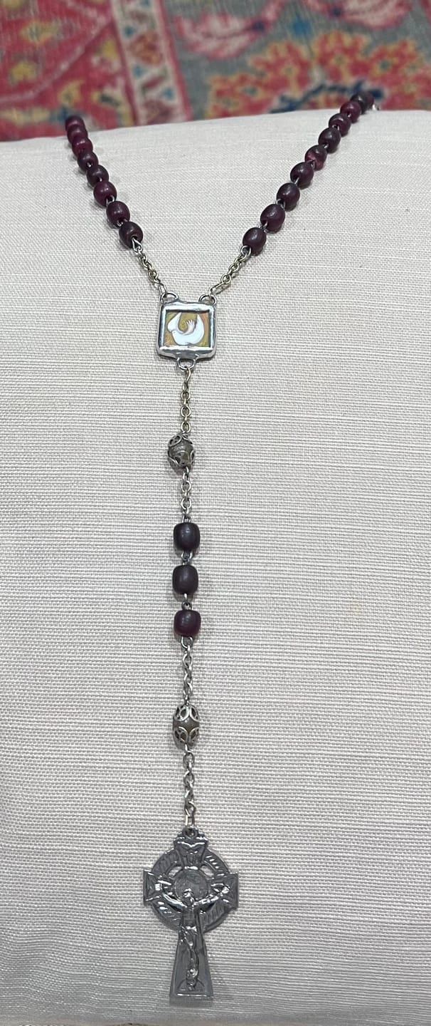 Customer photo review of Holy Spirit Dove Rosary Centerpiece