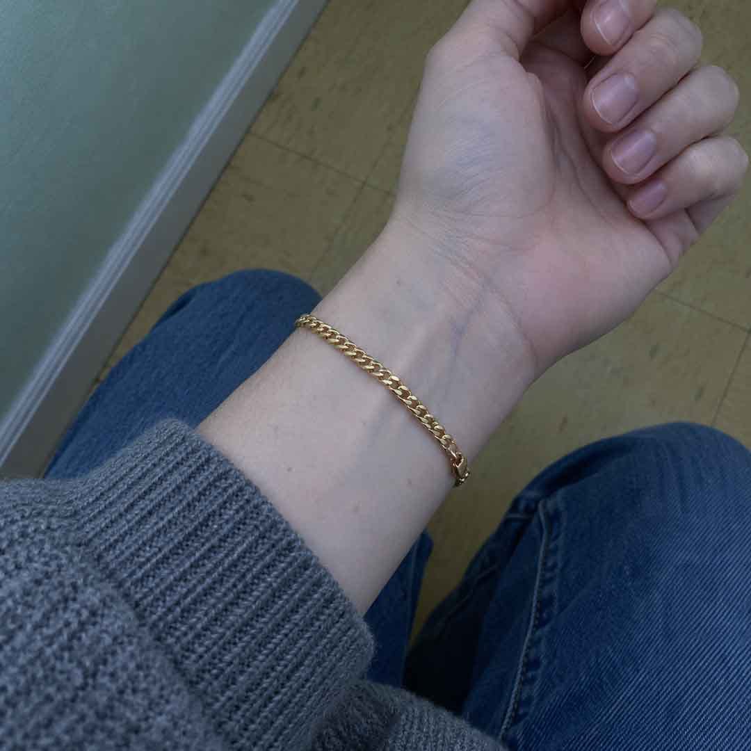 Customer photo review of Bracelet cubain (or) 3mm