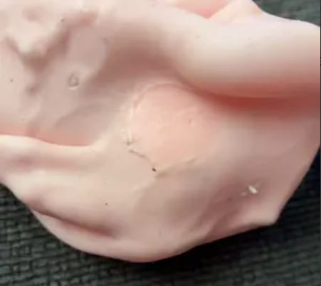 Customer photo review of Cheese Cube Squishy