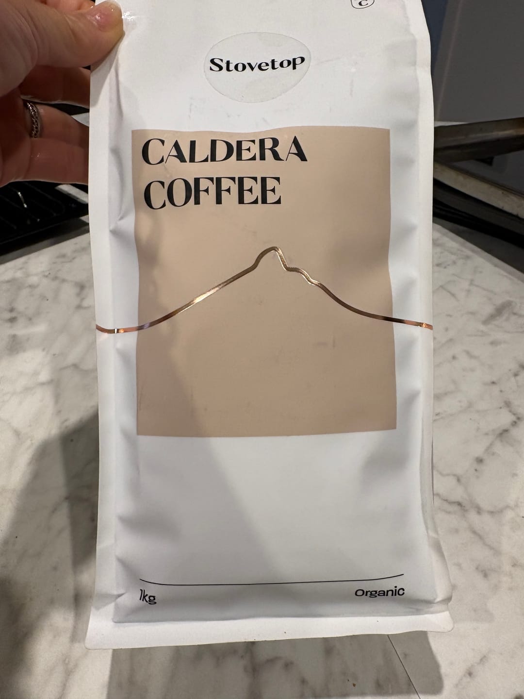 Customer photo review of Caldera Organic Decaf - Mountain Water Processed