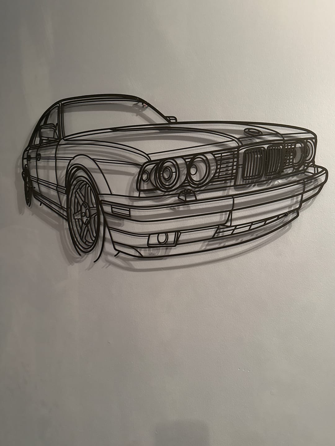 Customer photo review of Your Custom Car Silhouette Metal Wall Art Service