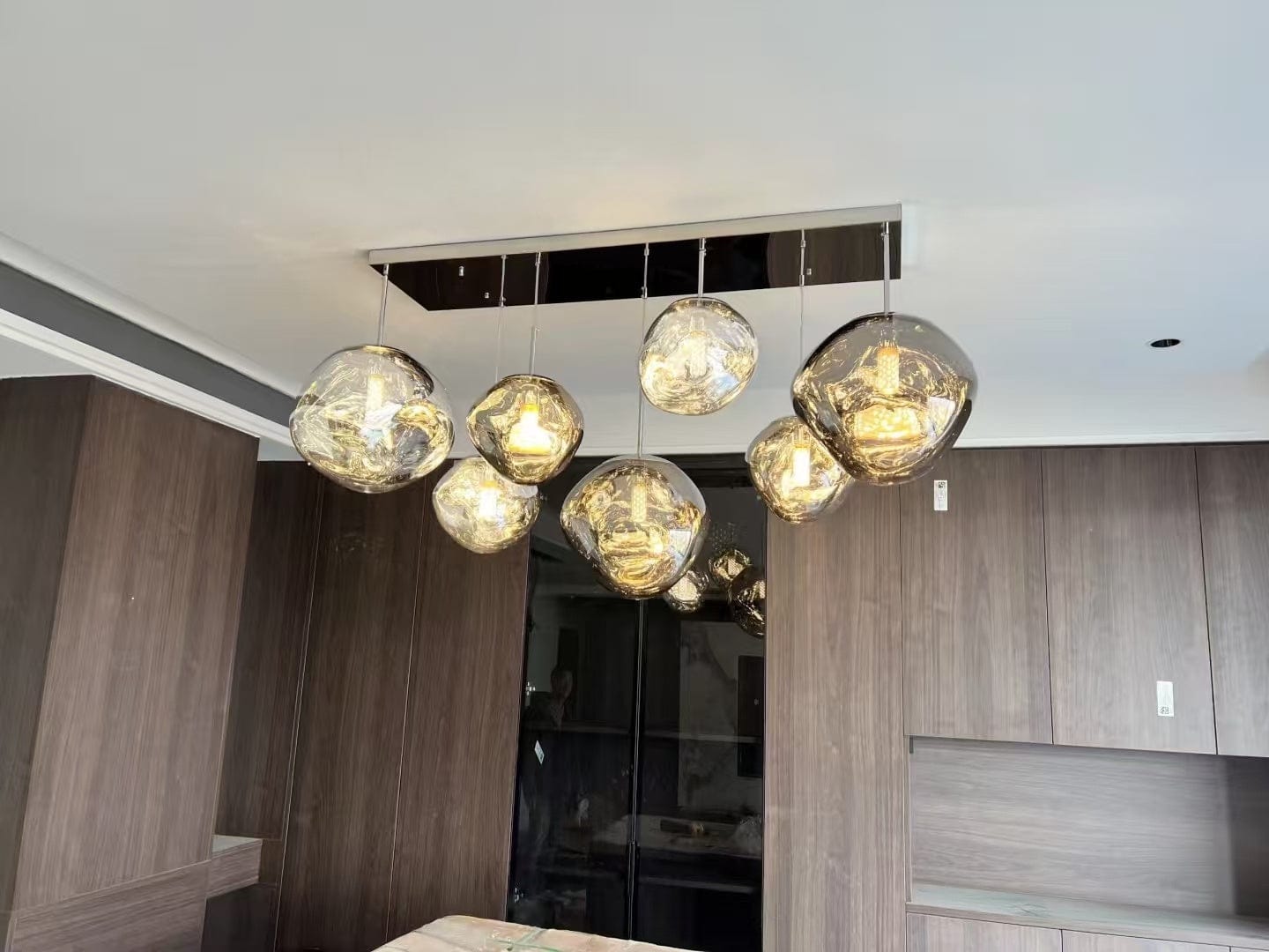Customer photo review of Tambora Lava Pendant Light(MixedSizes), Bulb Version