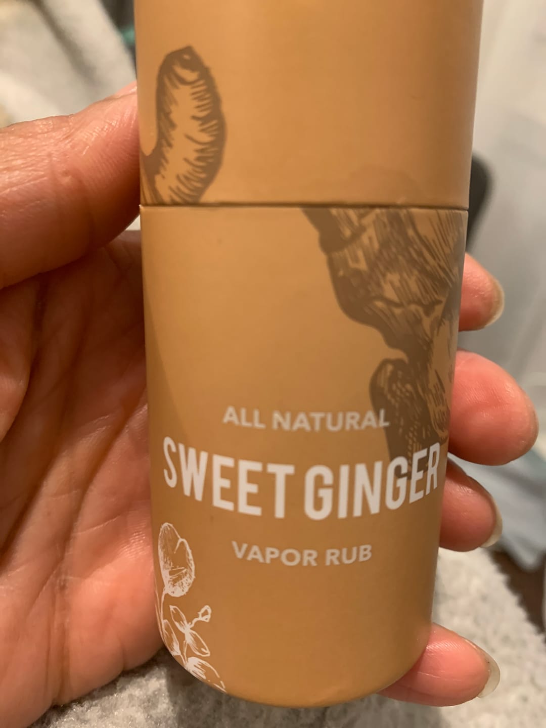 Customer photo review of Sweet Ginger Vapor Rub Stick