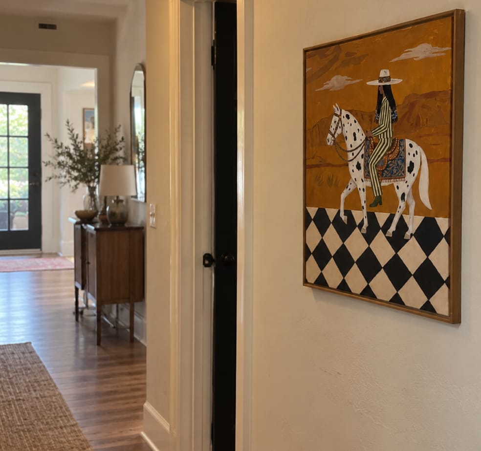 Customer photo review of Desert Rhythm-Spotted Horse Rider Painting