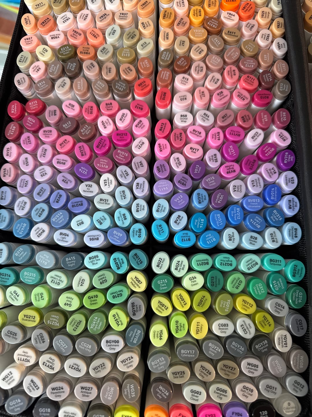 Customer photo review of Ohuhu Oahu 320 Colors Dual Tips Alcohol Art Markers, Fine & Chisel (New Color Codes)