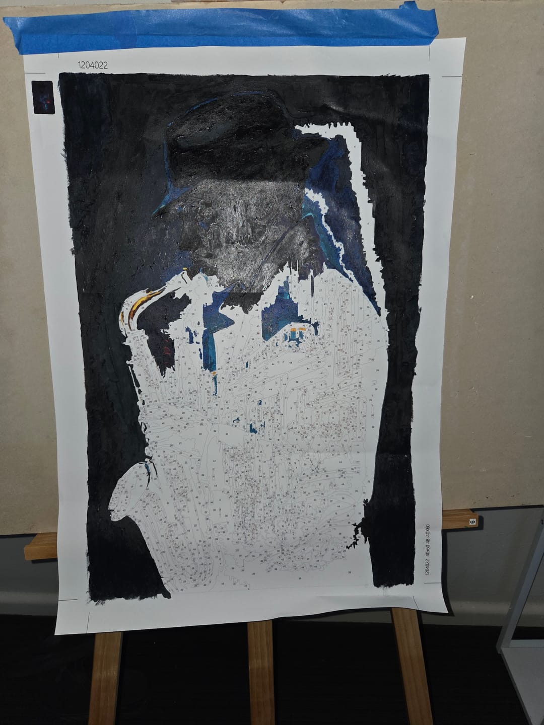 Customer photo review of The Night Always Plays Jazz (Paint by Numbers)