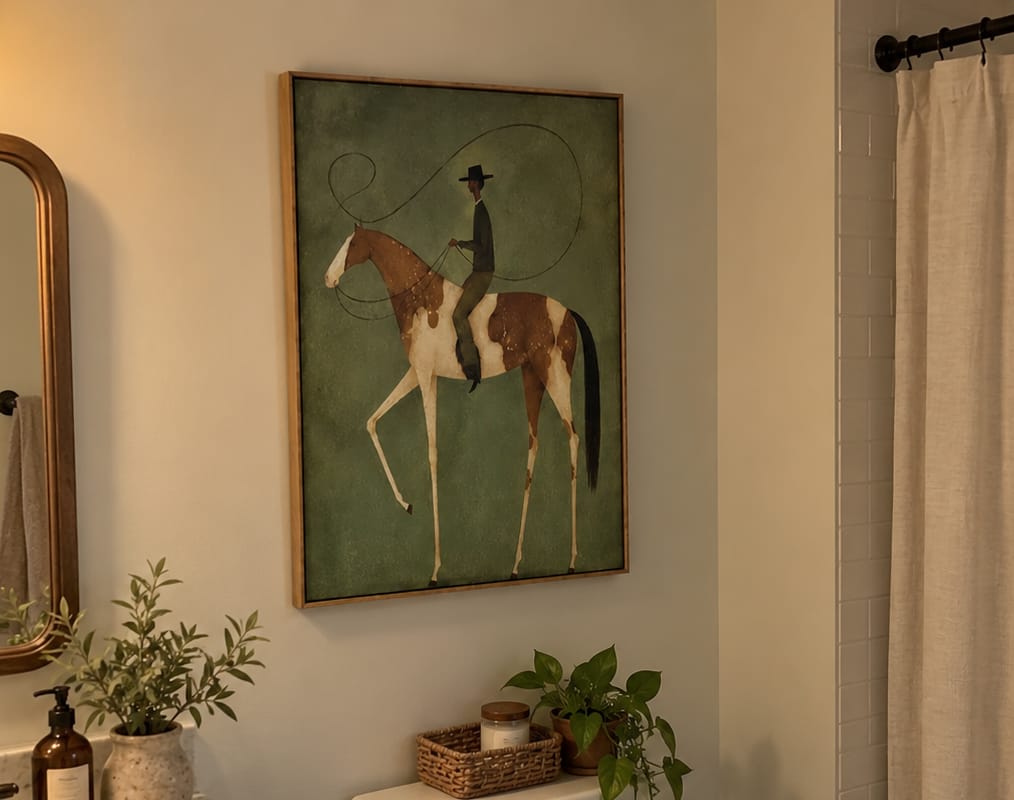 Customer photo review of Lasso Trail Rider-Spotted Horse Painting