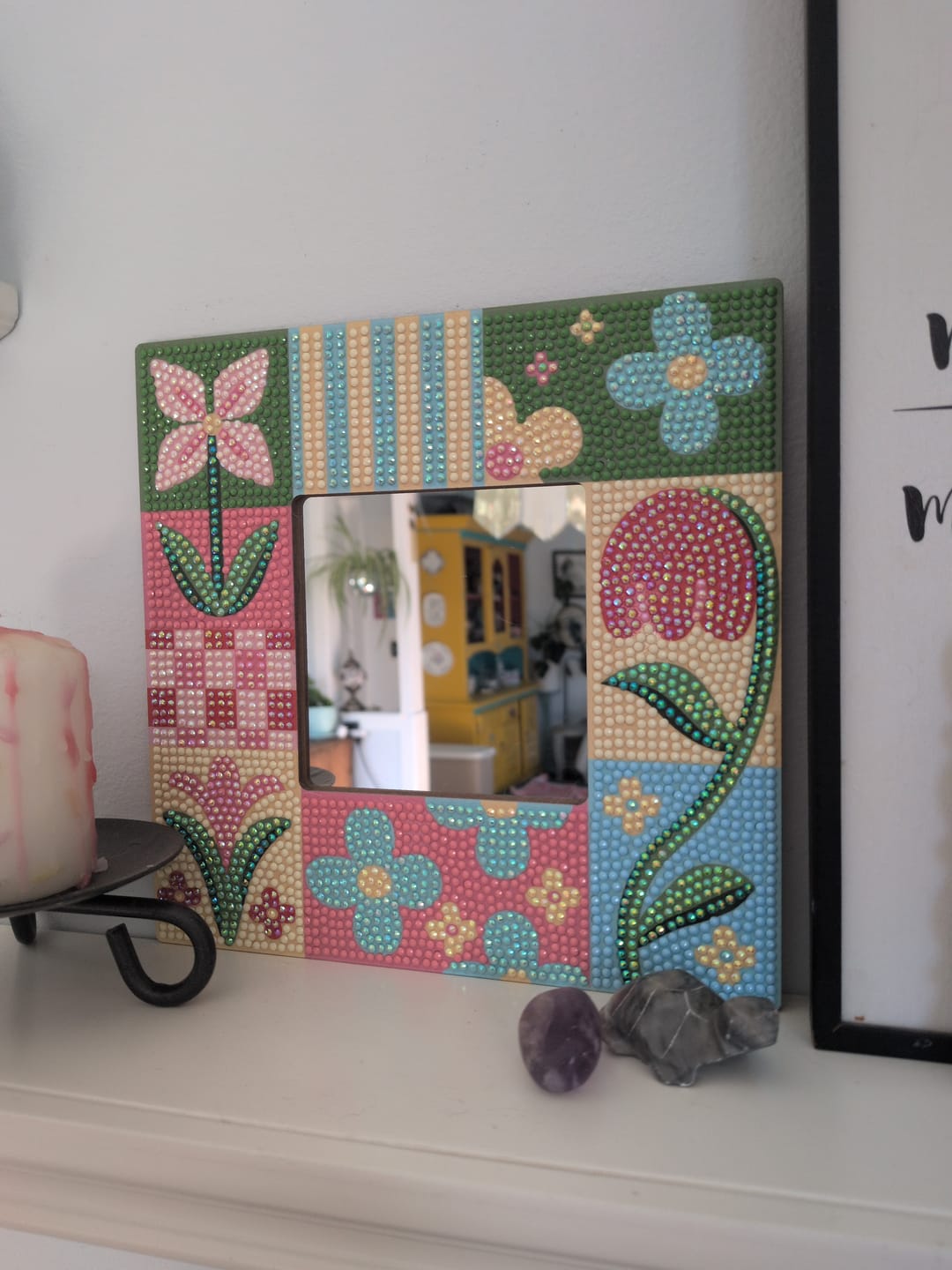 Customer photo review of Collage Club - Diamond Painting Mirror Frame Kit