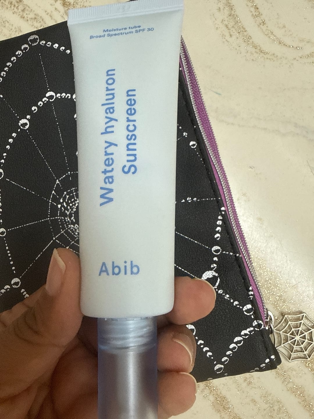Customer photo review of Watery hyaluron sunscreen Moisture tube
