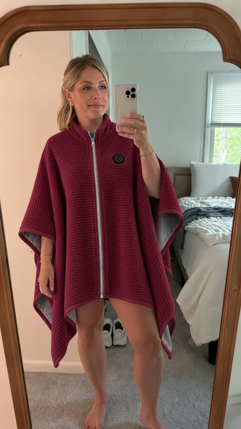 Customer photo review of USB HEATED WEARABLE SHAWL ⭐🔥