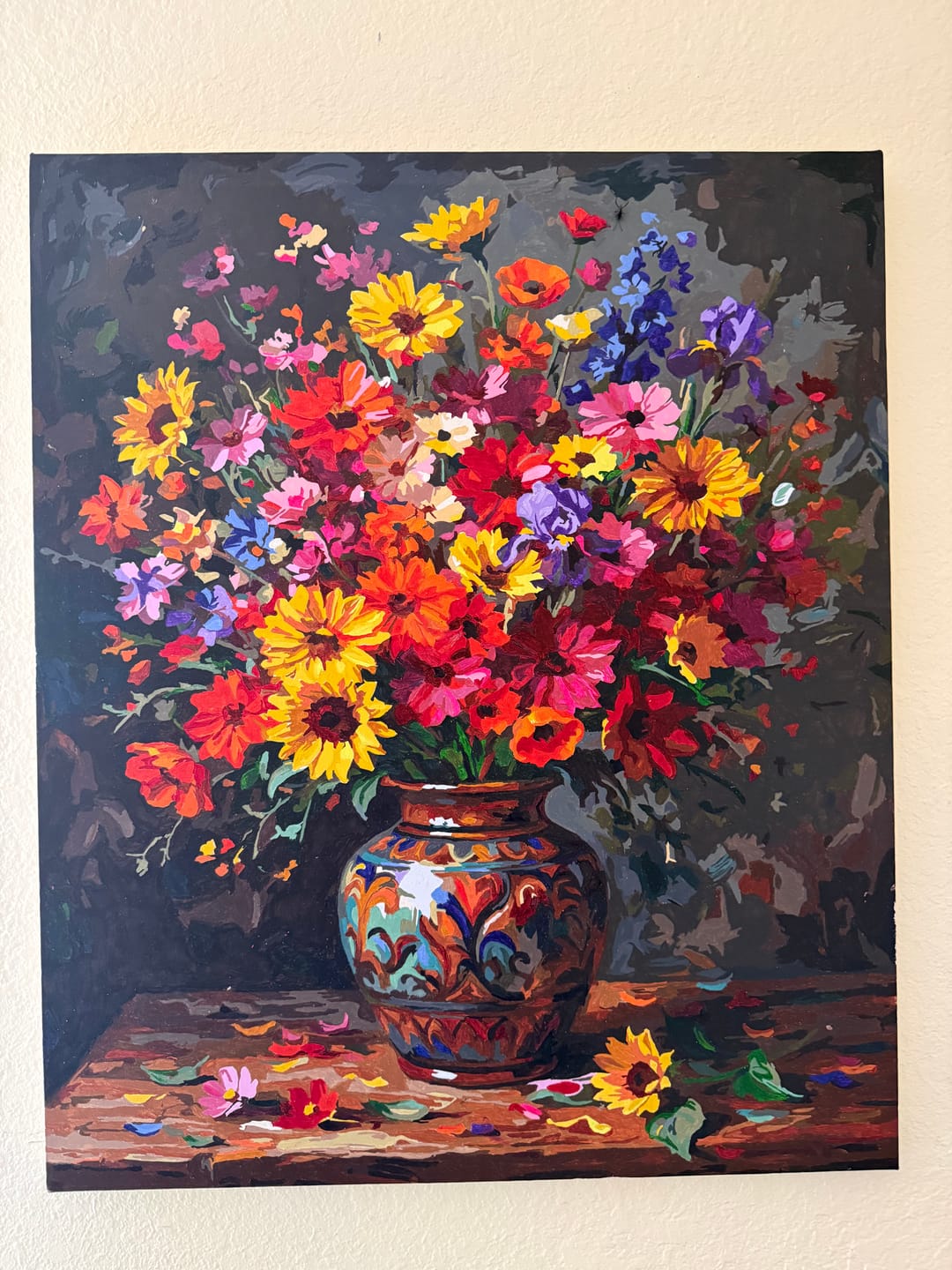 Customer photo review of Wildflower Bouquet Ornate Vase (80 Color Paint by Numbers)