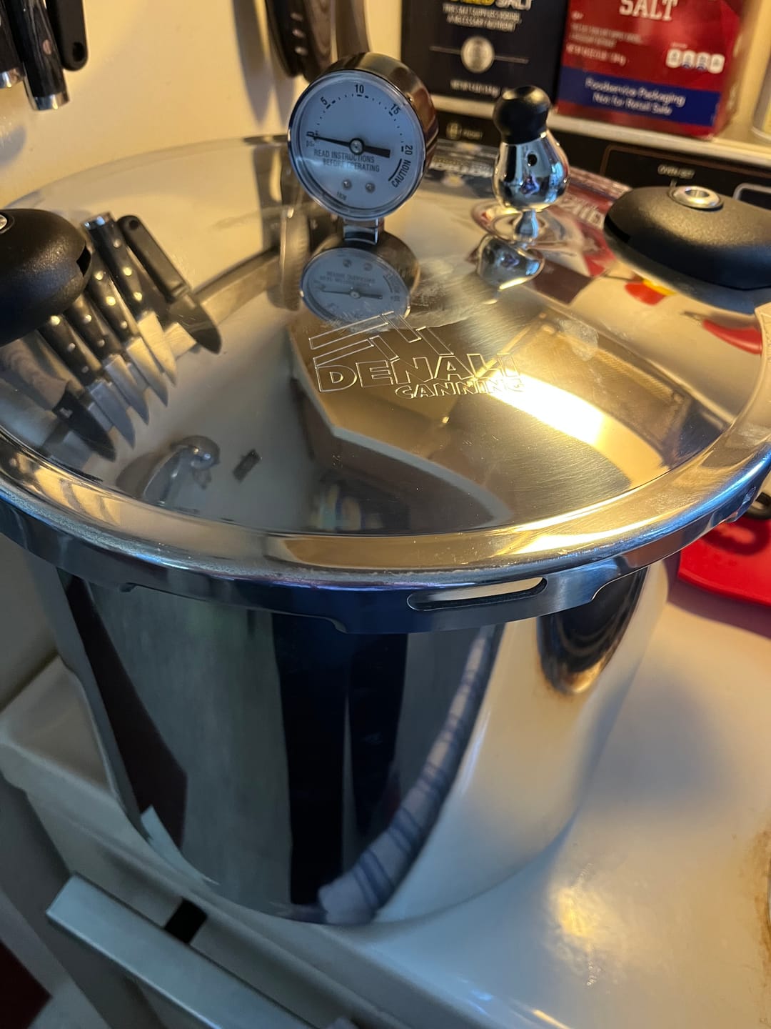 Customer photo review of THE TANKER™ 23 Quart Pressure Canner & Cooker by Denali