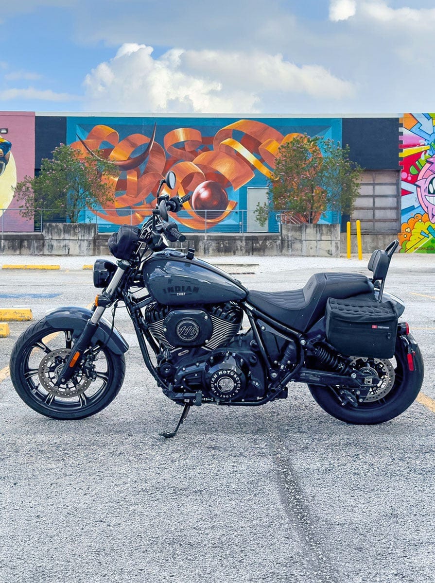 Customer photo review of 18L - Patriot Medium Indian Chief Darkhorse Throw Over Saddlebags