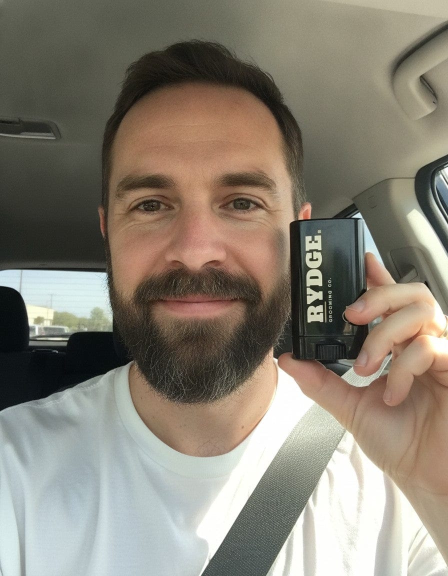 Customer photo review of Rydge Stick — Instant Gray Coverage Stick