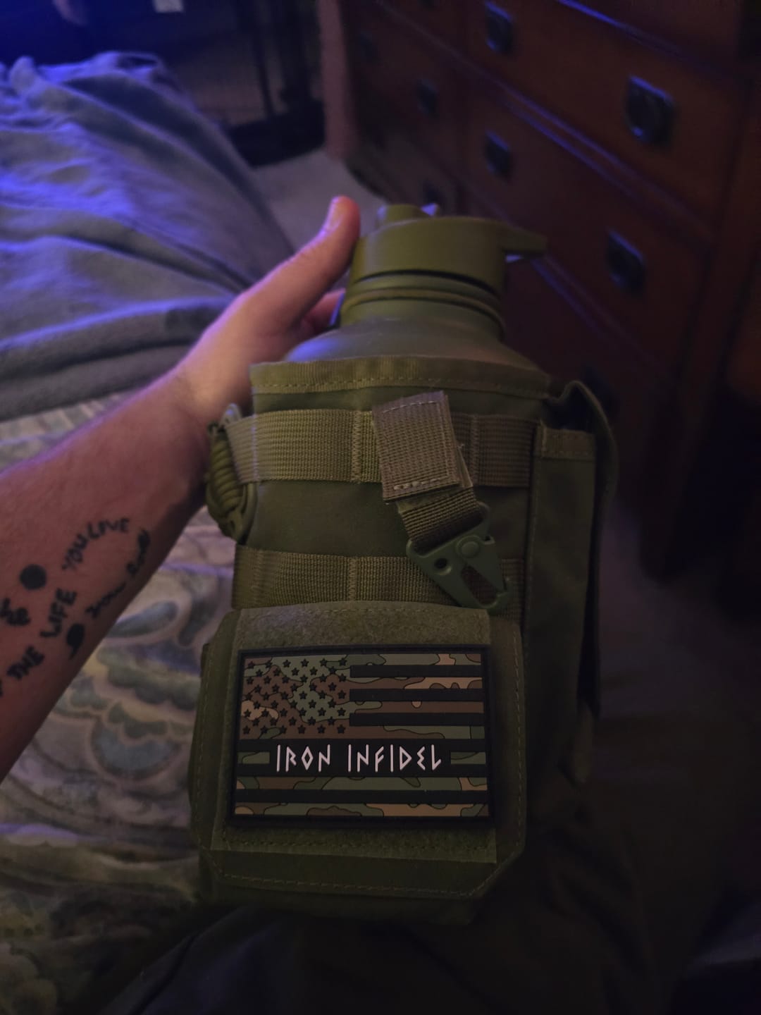 Customer photo review of 64oz Battle Bottle Water Bottles