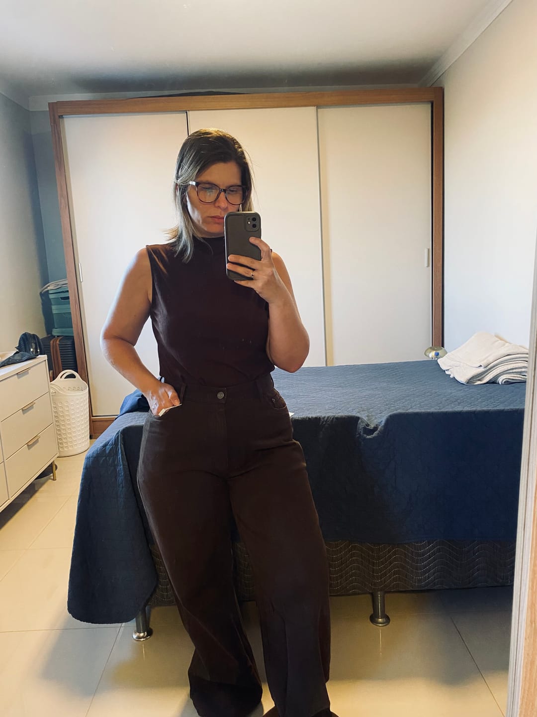 Customer photo review of Regata Hibisco Marrom Escuro