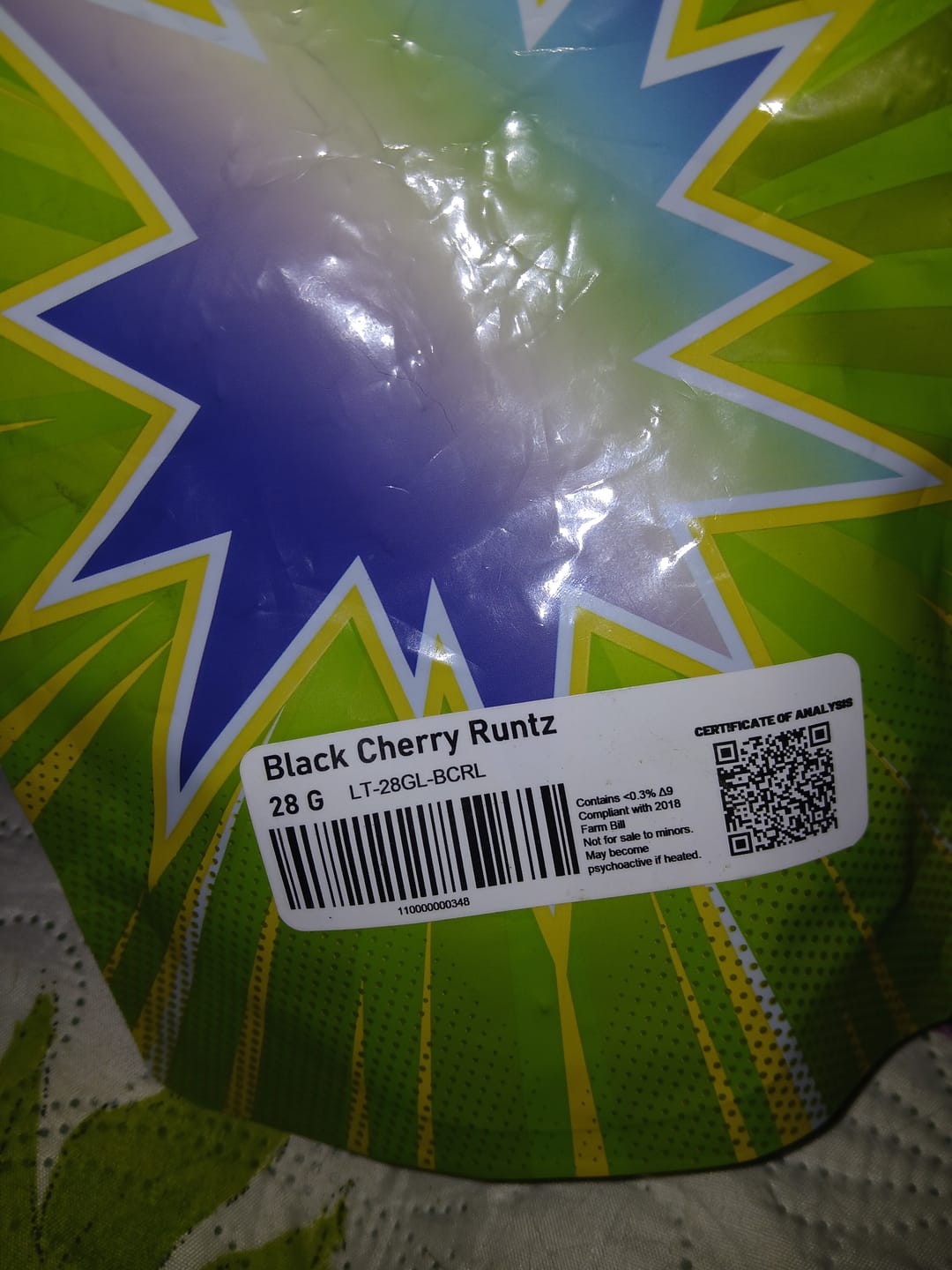 Customer photo review of LITTLES BRAND - Black Cherry Runtz - 28 Grams Littles - Indica