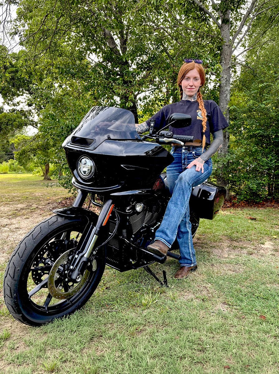 Customer photo review of Viking Dominion Crash Bar/ Engine Guard for Harley Softail Low Rider ST FXLRST Gloss Black