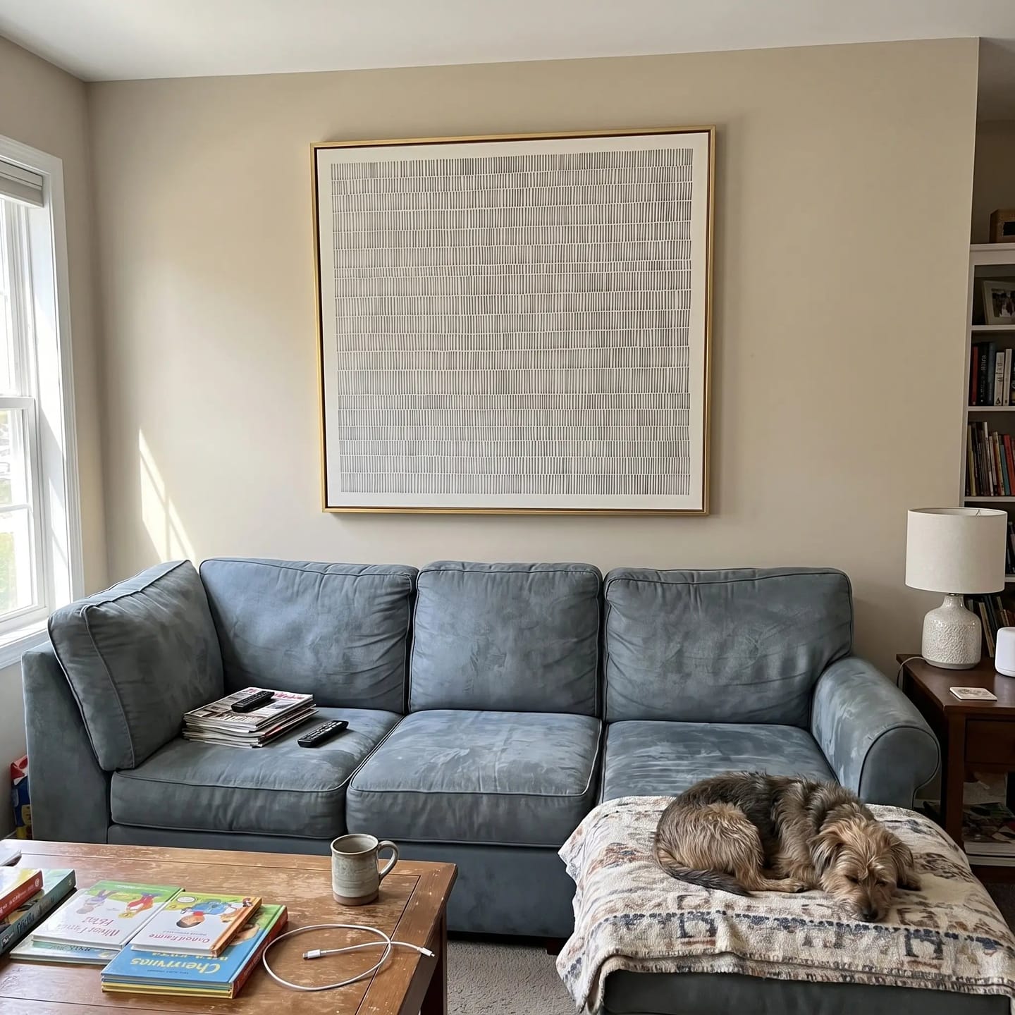 Customer photo review of Abstract Art Quiet Linear Field #AB322
