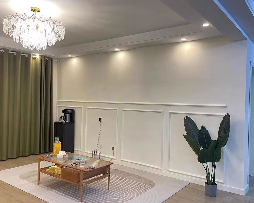 Customer photo review of Glass Pearl Chandelier, Gold Metal Frame, Tiered, Hardwired