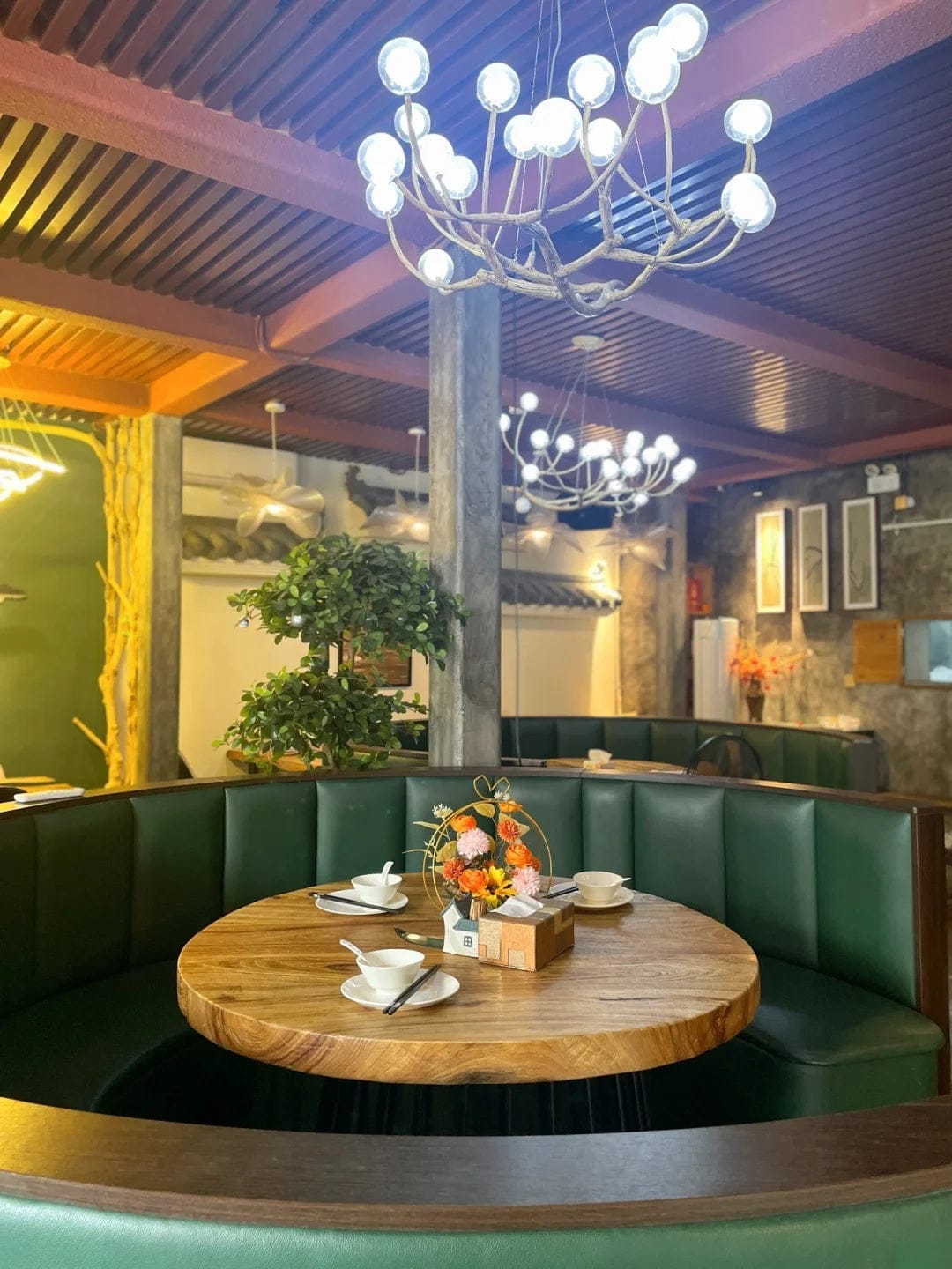 Customer photo review of Rustic Tree Branch Chandelier, Dimmable