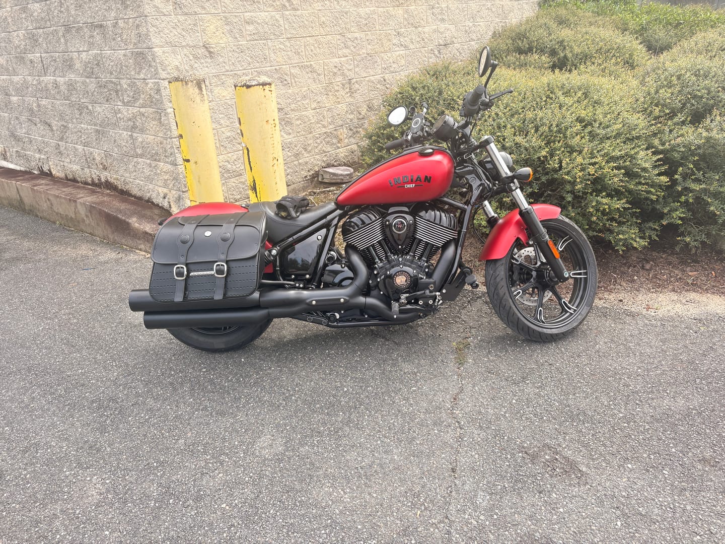 Customer photo review of 34L - ArrowHead Large Indian Chief Dark Horse Motorcycle Saddlebags