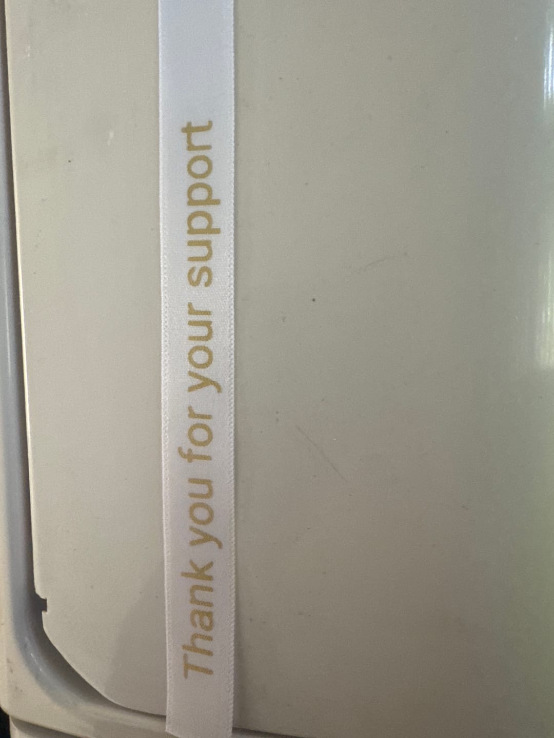 Customer photo review of 3x White & Gold Satin Ribbon - 2m per roll