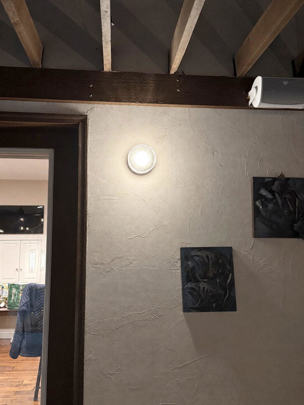 Customer photo review of Outdoor Wall Light, Round Acrylic Diffuser, IP65, Wall Sconce