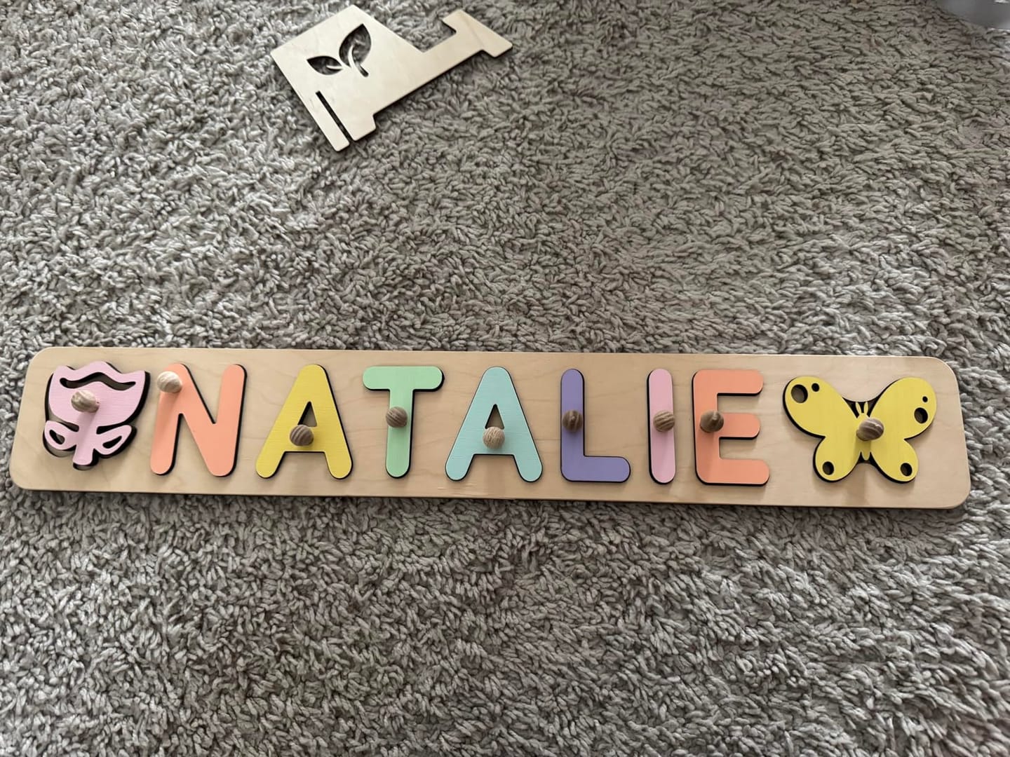 Customer photo review of Personalized Wooden Name Puzzle