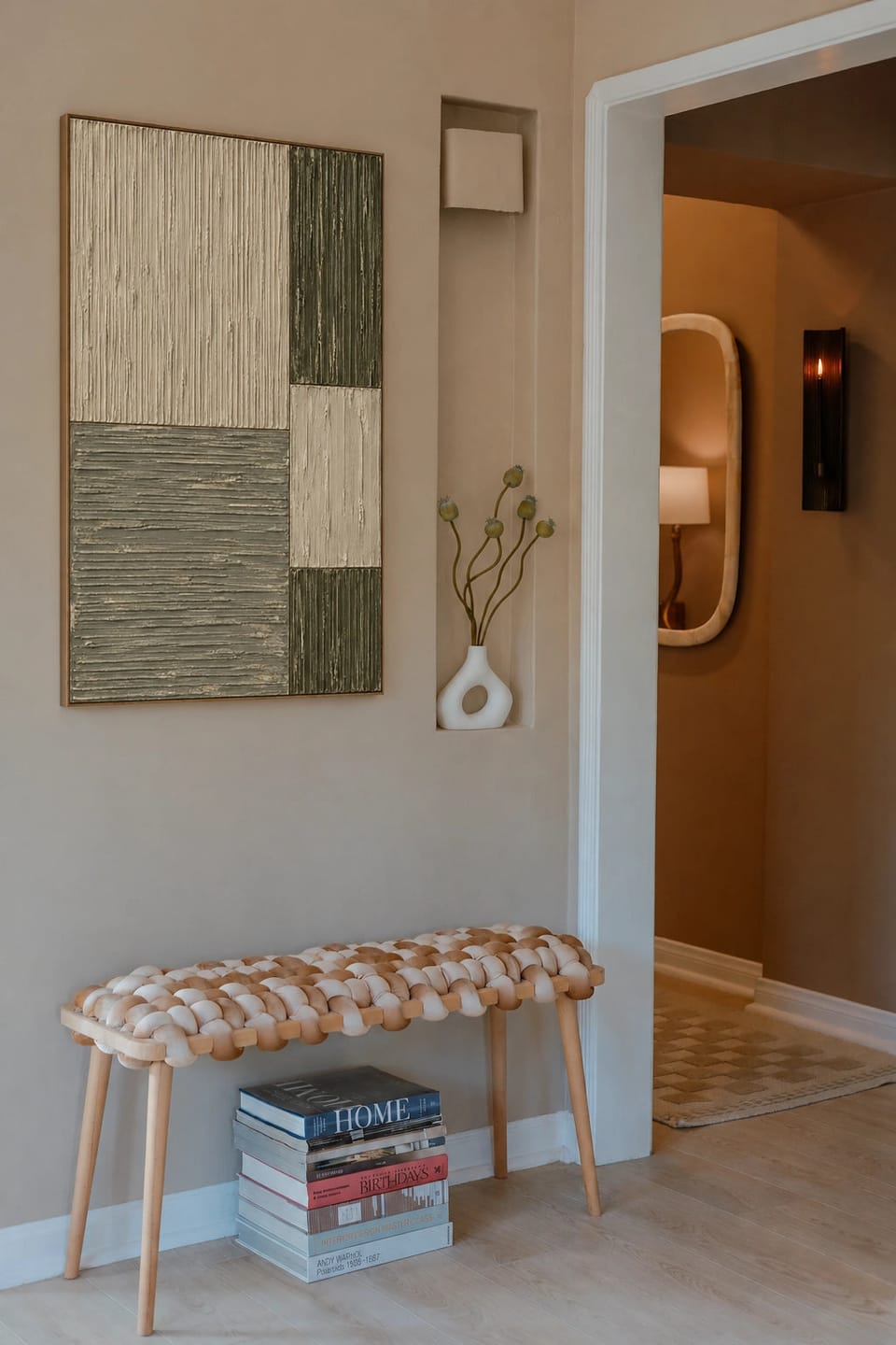 Customer photo review of Textured & Impasto Art｜Olive Texture Grid