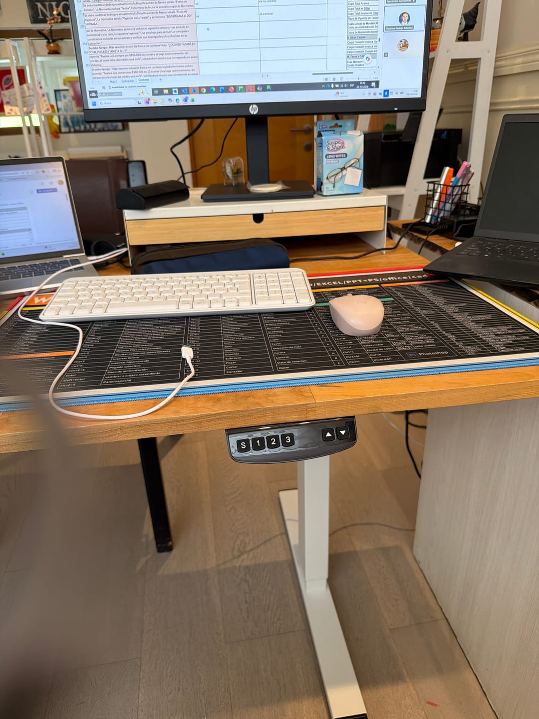 Customer photo review of Base Standing Desk Dual Motor Pro Blanco