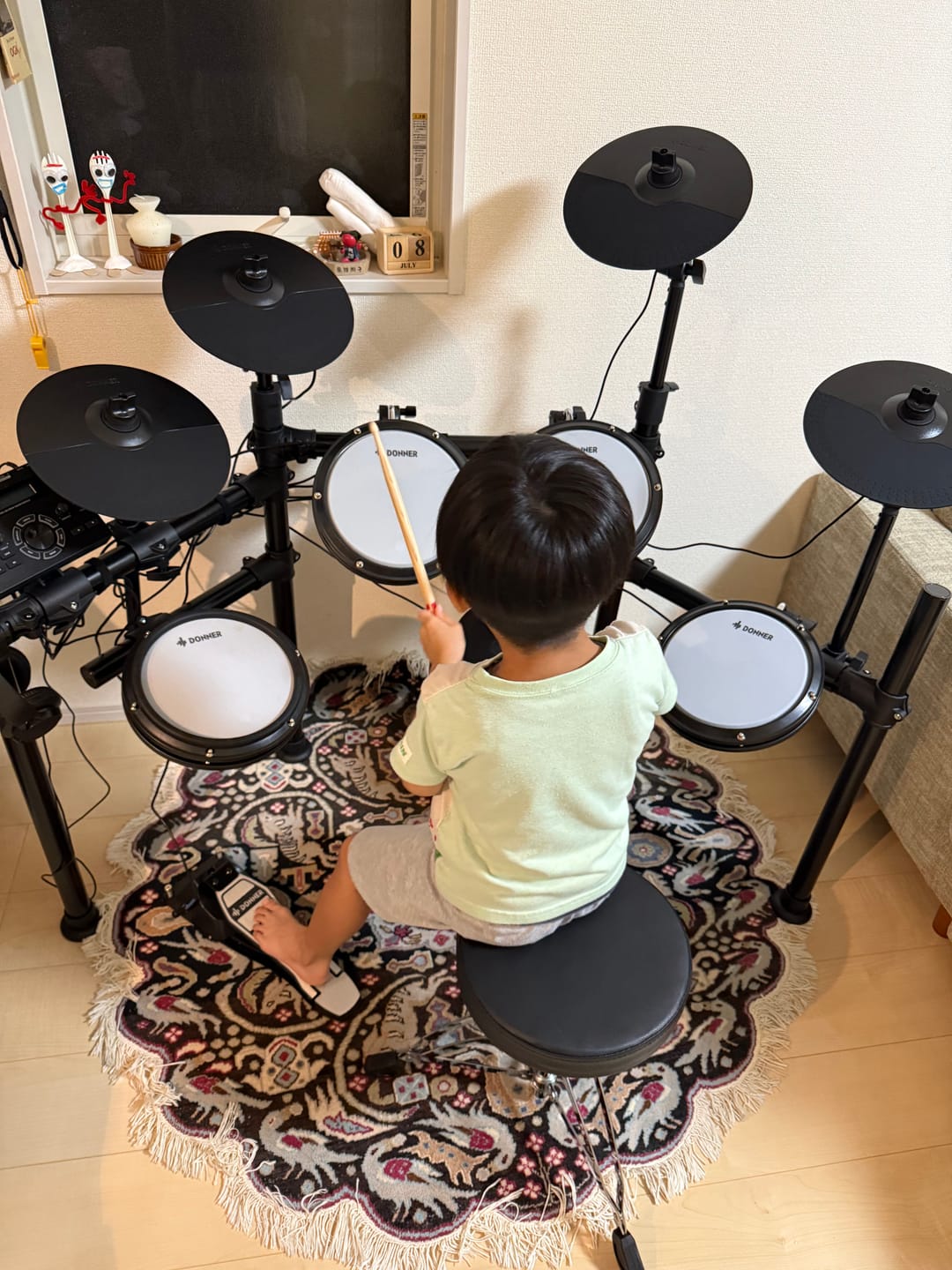 Customer photo review of Donner DED-200X 5ドラム 4シンバル 電子ドラム