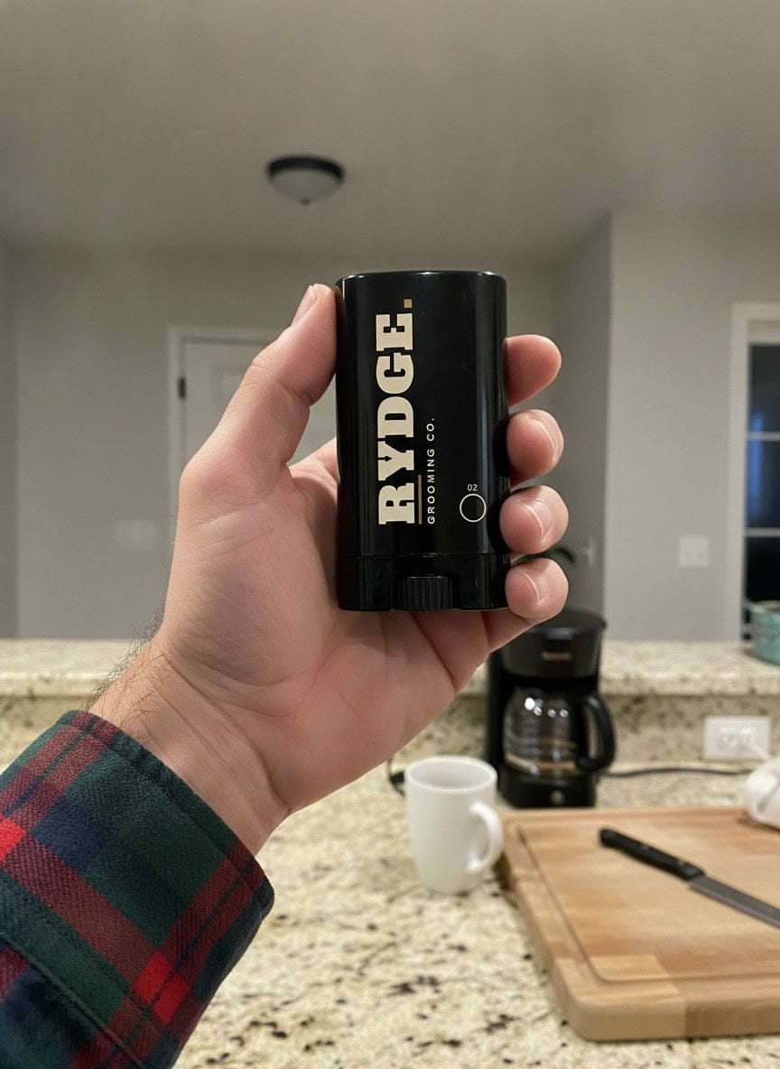 Customer photo review of Rydge Stick — Instant Gray Coverage Stick