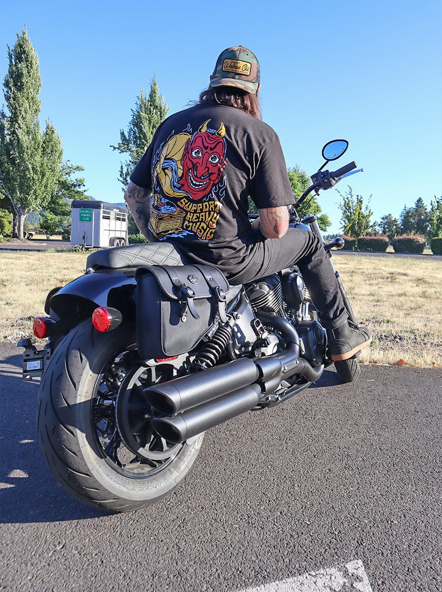 Customer photo review of 8L - Pony Indian Chief Leather Motorcycle Saddlebags