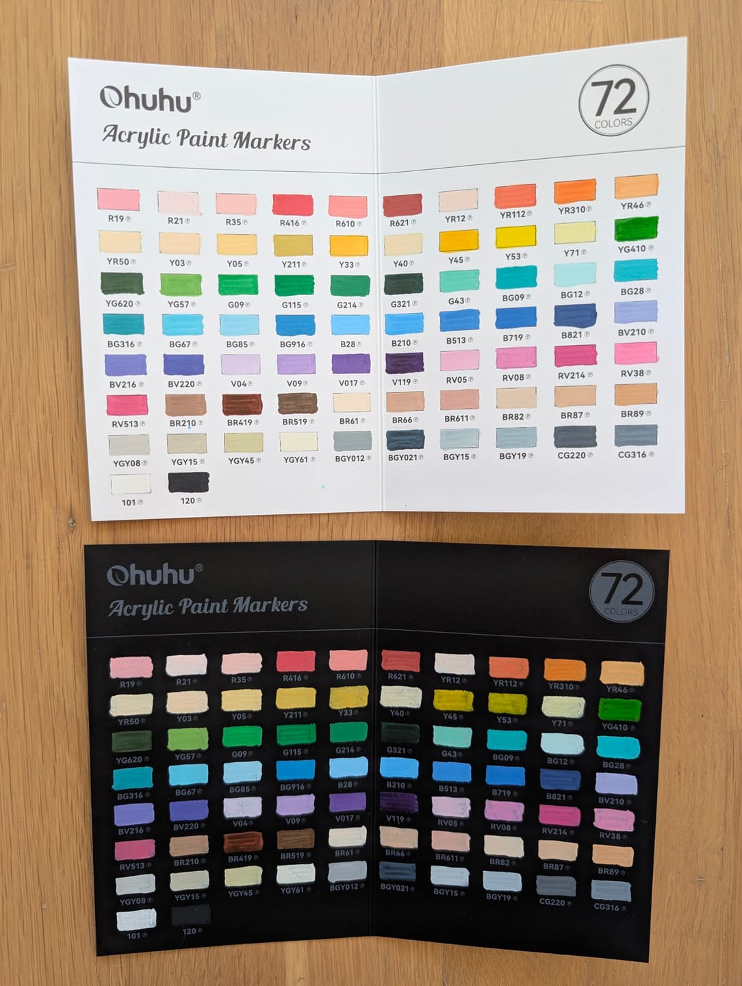 Customer photo review of Ohuhu Nahuku Direct-ink Acrylic Markers