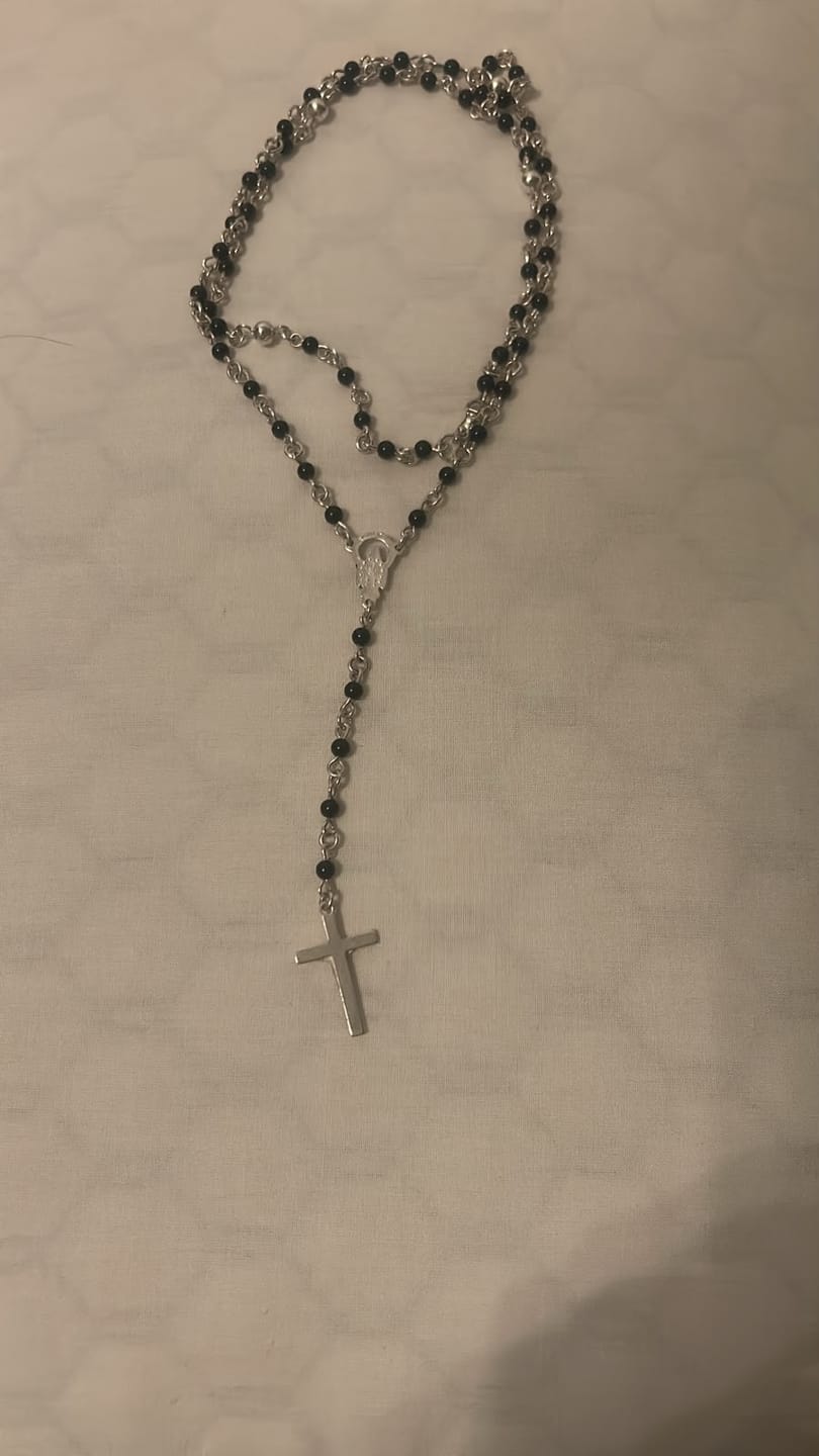 Customer photo review of Rosario con Ónix — Plata 950