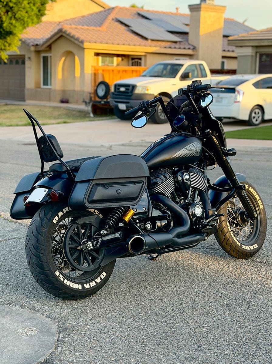 Customer photo review of 28L - Pantheon Medium Quick Mount Indian Chief Bobber Dark Horse Motorcycle Saddlebags