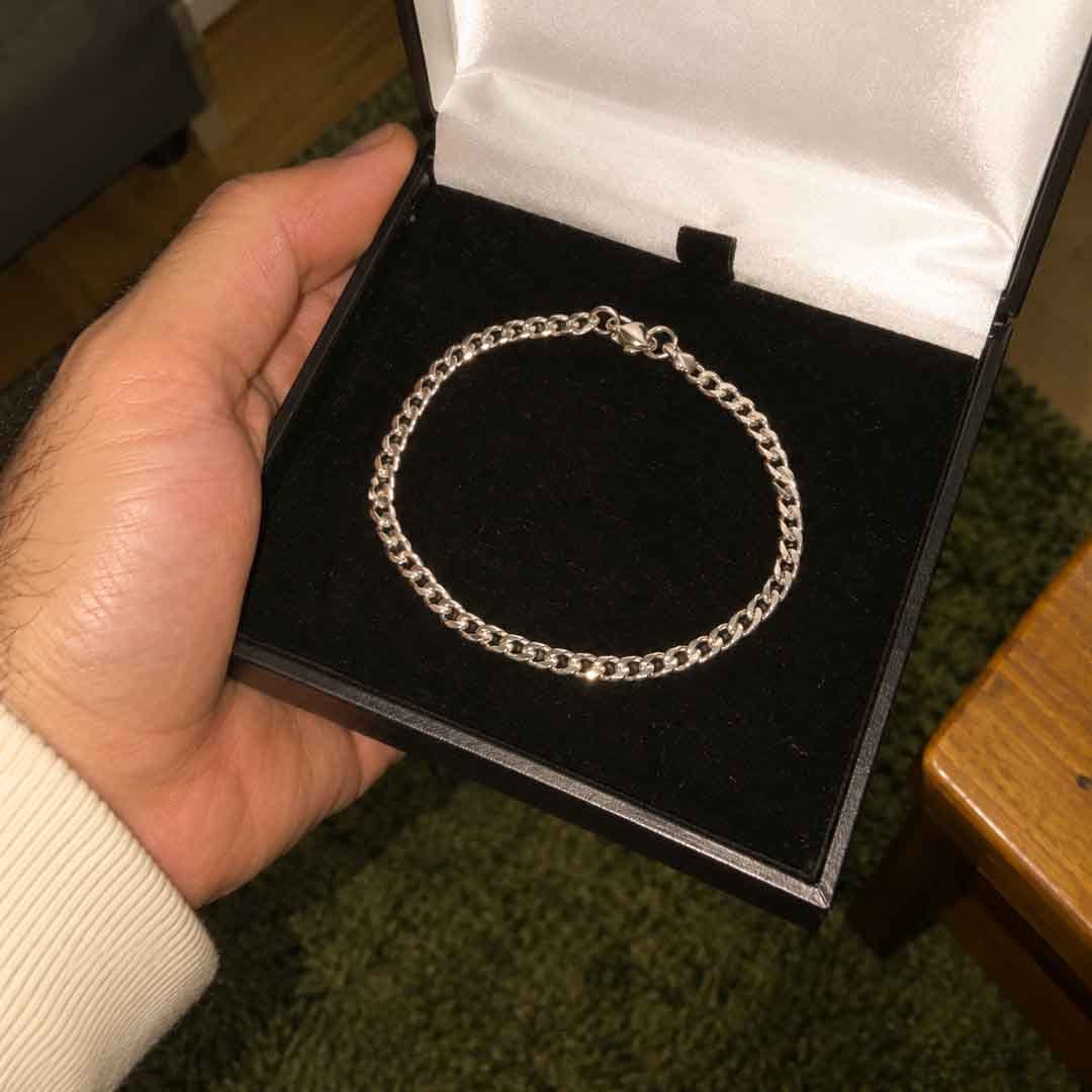 Customer photo review of Bracelet cubain (argent) 3mm