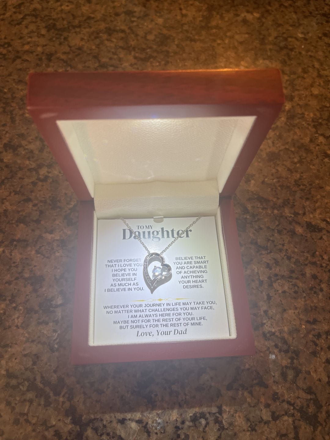 Customer photo review of To My Daughter - Love Dad - Beautiful Gift Set - SS559