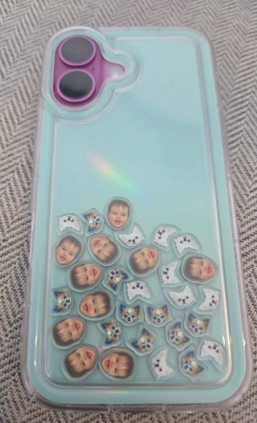 Customer photo review of Shaker Case™ with Custom Charms