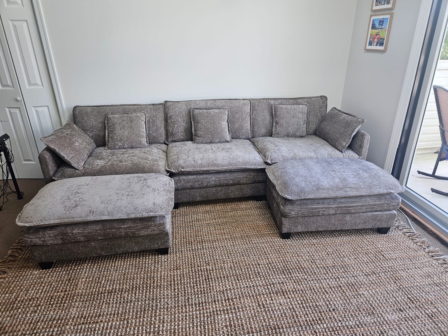 Customer photo review of 149.2 Inch Cloudy Luxury Thickened Cushion Modular Sofa