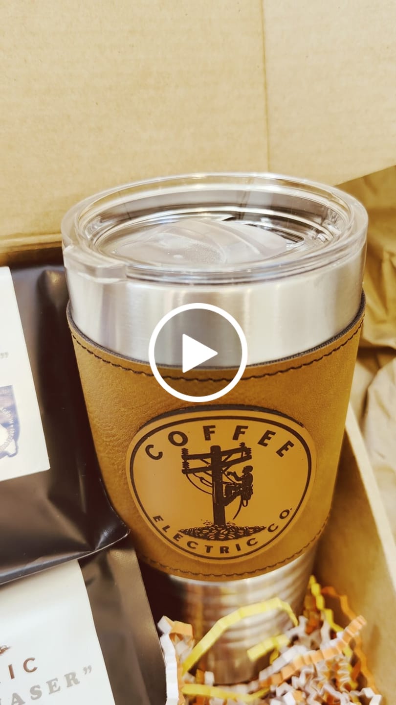 Customer video review of Custom Leather Tumbler 20 oz Stainless Steel Insulated Premium Polar Camel
