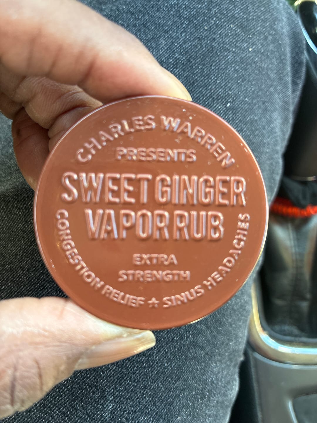 Customer photo review of Sweet Ginger Vapor Rub Stick