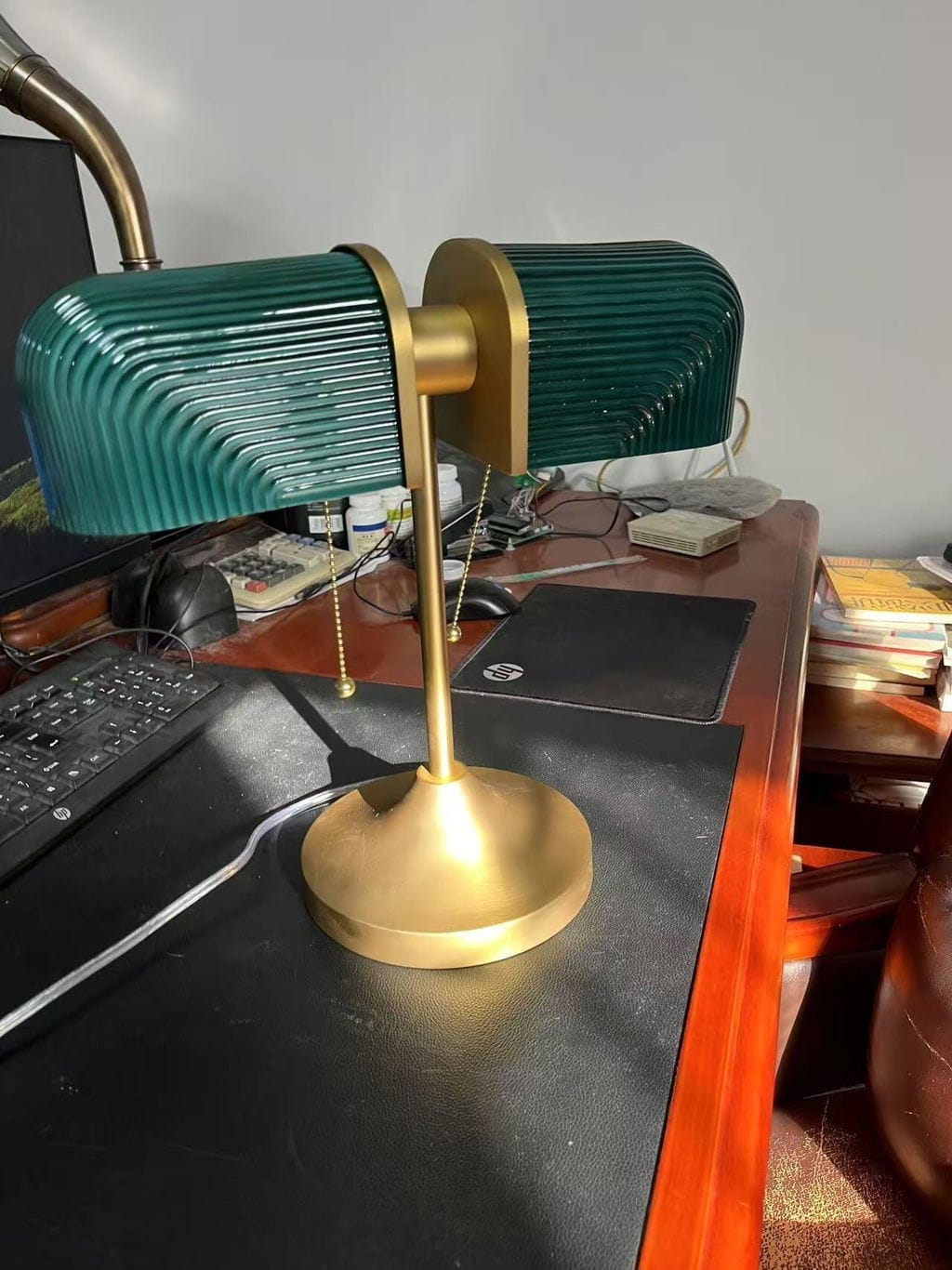 Customer photo review of Gold Retro Table Lamp, Metal and Glass, 38 cm, Plug In