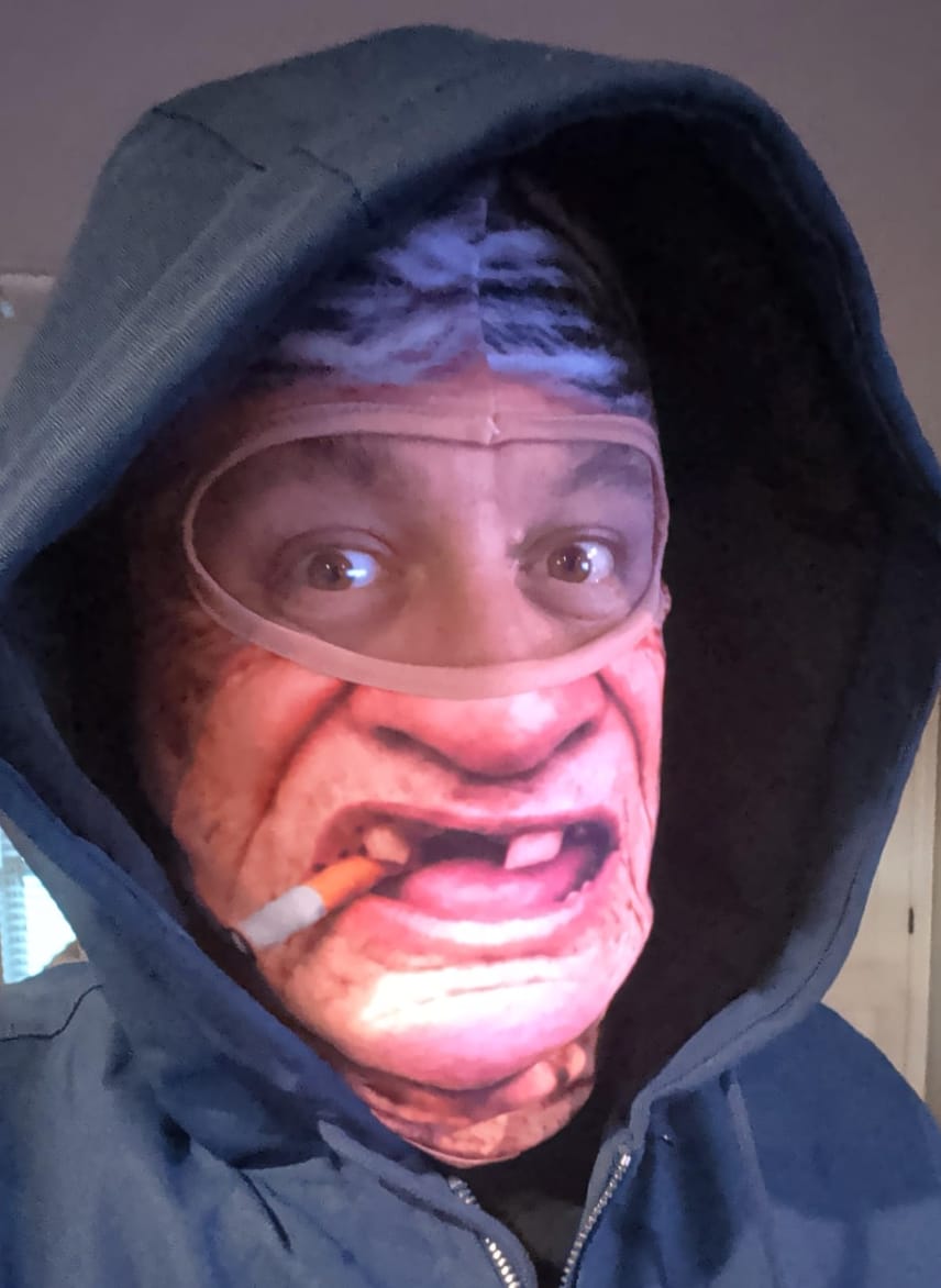 Customer photo review of FaceRide Funny Face Balaclava – Wind-Blocking Mask for Cold Rides
