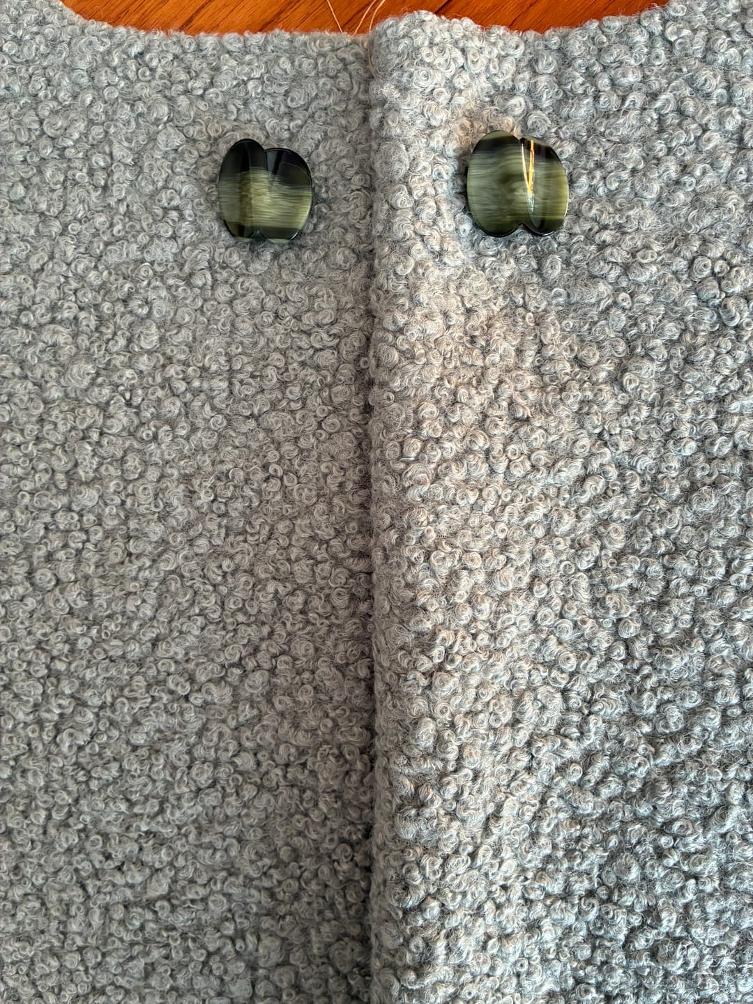 Customer photo review of Clearance Plain Boucle Fabric