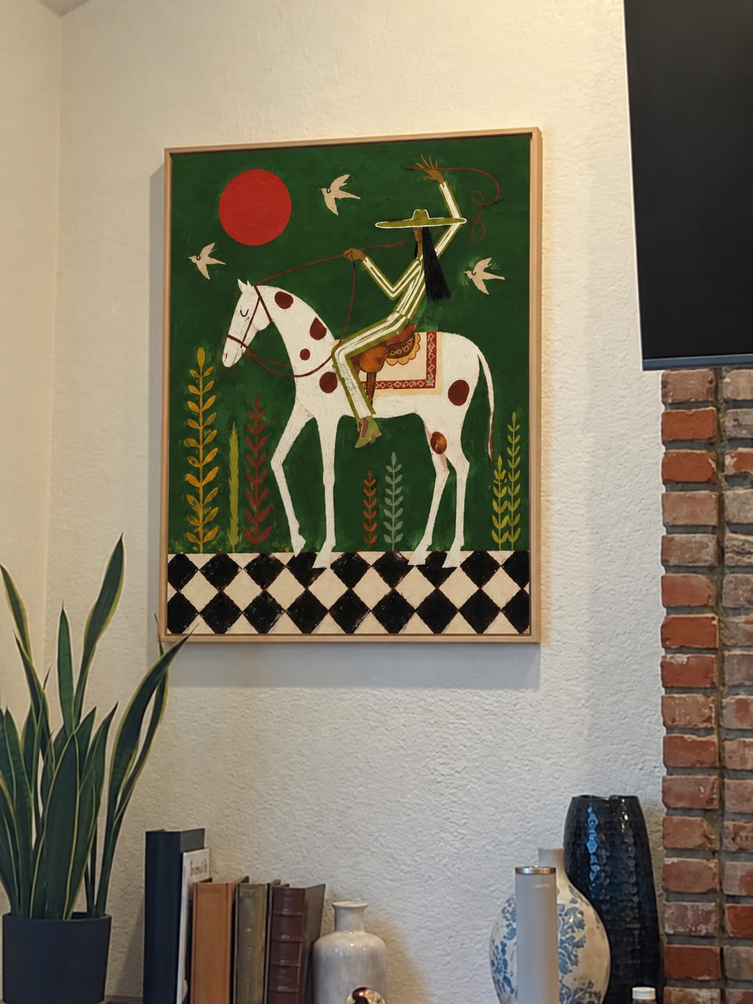 Customer photo review of Moon Garden Rider-Surreal Horse Oil Painting