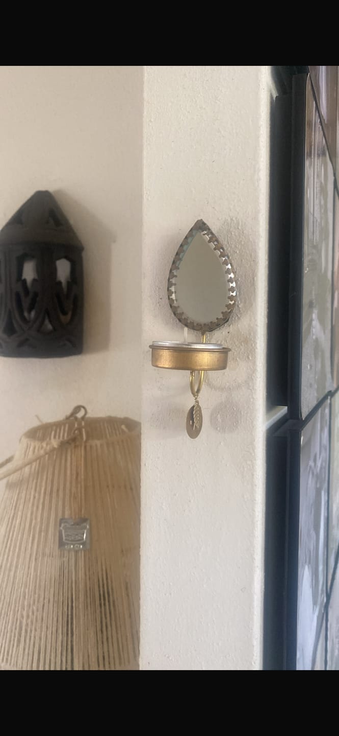 Customer photo review of Tealight Holder Drop Mirror