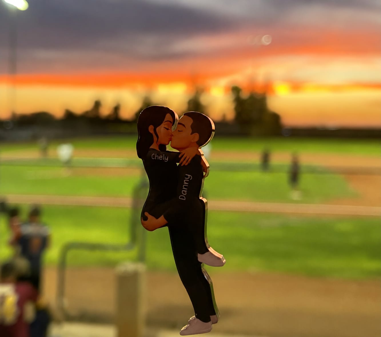 Customer photo review of Kissing Couple - Personalized Keychain, Gift for Couple
