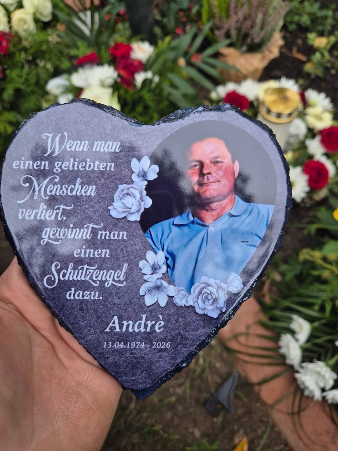 Customer photo review of Schutzengel - Individuelles Schieferherz